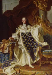 Porträt Ludwigs XV. (1715-74) in seinem Krönungsornat, 1730